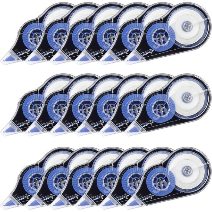 JUGUTA - Lot De 6 Rubans Correcteurs 12m X 5mm - Roller De Correction Blanc, Pour Bureau, École, Fournitures Scolaires - 14