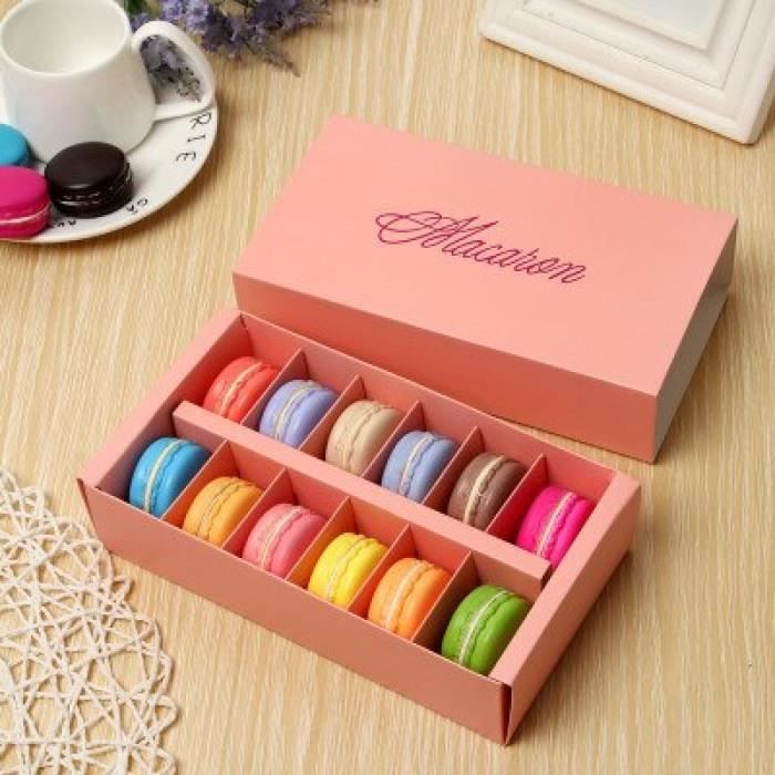 Mondial-fete 2 Bo/îtes et couvercles pour 20 macarons 21 x 16 cm