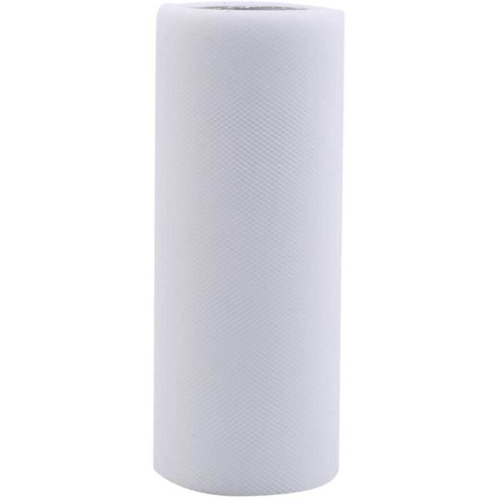 Rouleau De Tulle Nylon 15 Cm X 23 M - Blanc - Pour Jupes Tutu, Déco Mariage, Noël, Anniversaire - DIY & Décoration