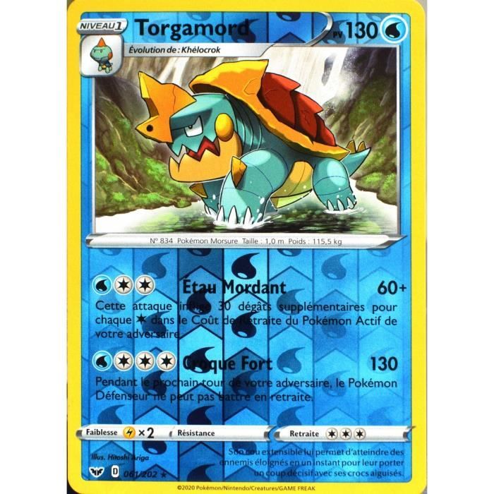 Carte Pokemon 61 2 Torgamord Reverse Eb01 Epee Et Bouclier 1 Neuf Fr Cdiscount Jeux Jouets
