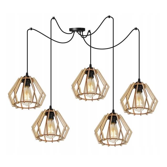 Light-Home Abat Jour Suspension Luminaire Lustre Araignée - en Metal et ...