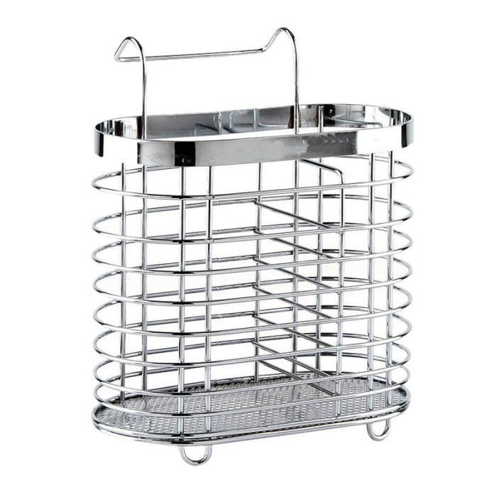 Stainless Steel Chopsticks Drainer Cage Cutlery Spoon Storage Box Rack ...