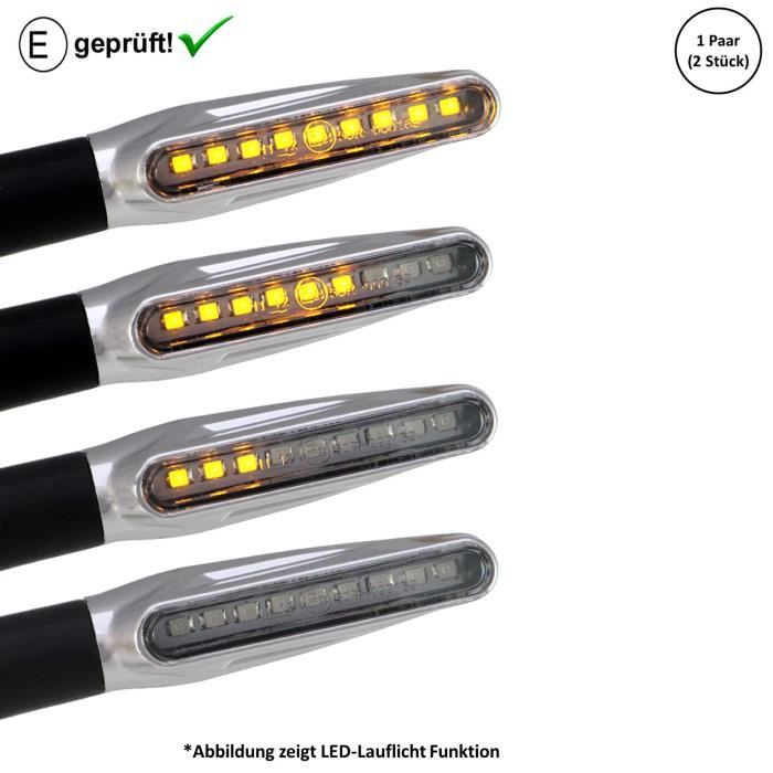 Clignotant LED universel pour moto - Effet de fonctionnement (certifié E),  clignotant LED (B6)