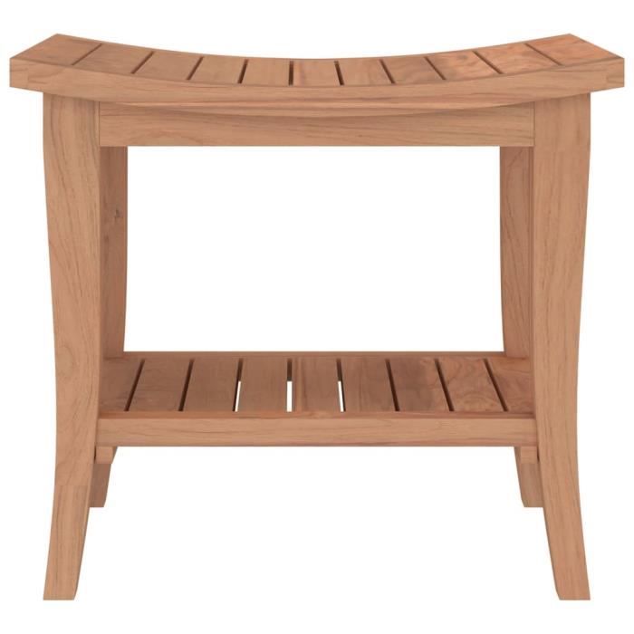 BigBen Banc de douche 50x35x45 cm Bois massif de teck BIB001