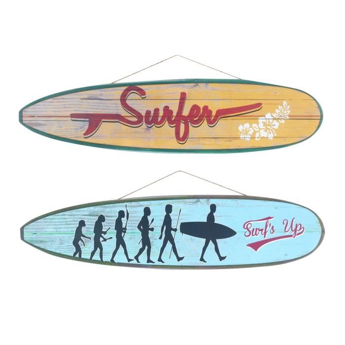 Peace Surf DECO planche de surf 100 cm Planche De Surf Bois Dur Motif Imprimé Bikini Femme 