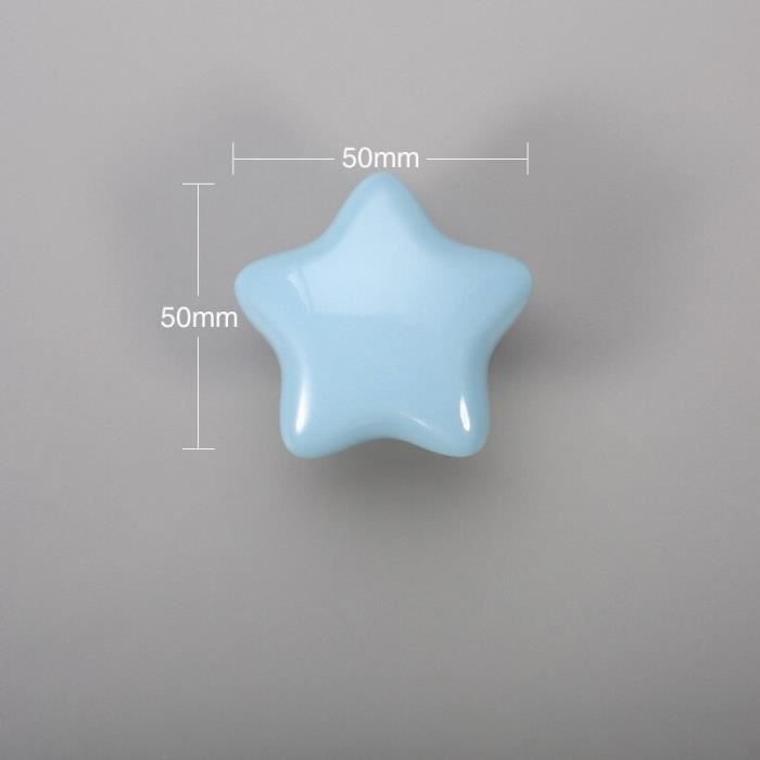 6 Pièces 34mm Tirer Poignée, Vintage Étoile De Mer Forme Céramique