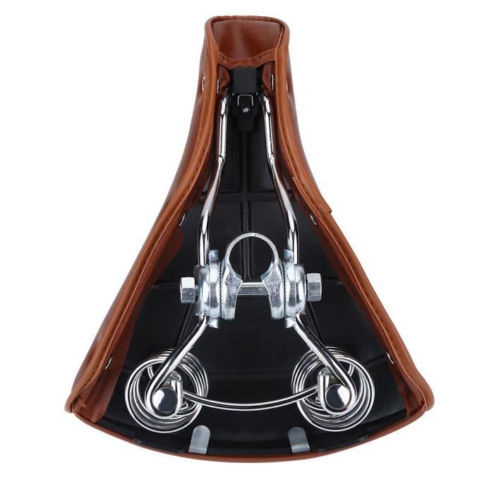 Selle Vélo Vintage En Cuir Marron Pour Vélo De Route Ou Ville – Modèle VL-3028 Par VELO