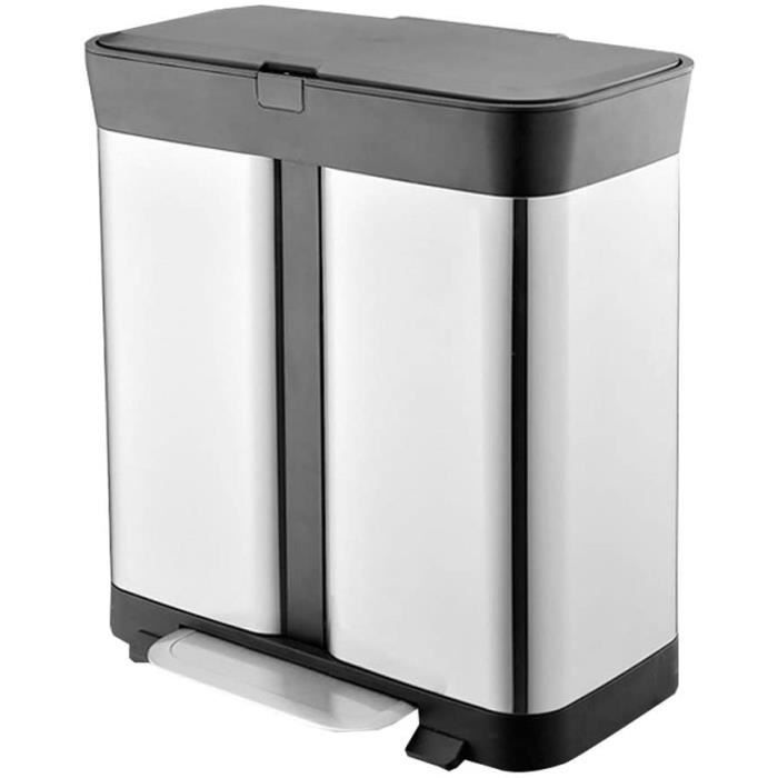 Poubelle Acier Inoxydable Andrea 12x15cm - Corbeille Bureau Ou Salle De Bain 1,5L