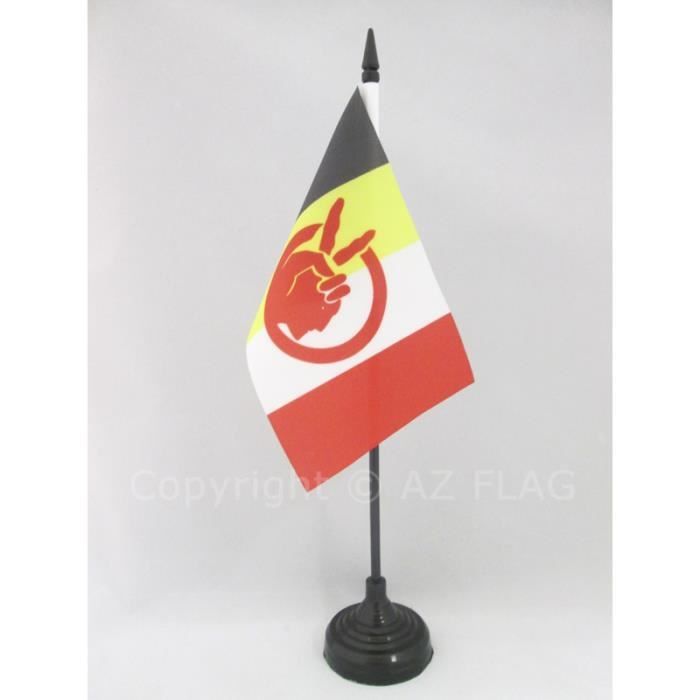 AZ FLAG - Drapeau Monaco Avec Armes - 45x30 Cm - Pavillon Monégasque Armoiries - Ecusson 100% Polyester Avec Deux Cordelettes - 20g