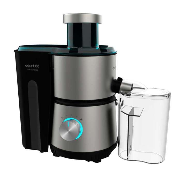 Cecotec Centrifugeuse Juice&Fresh 400 Titan Black. 400W Vitesse 20000 rpm Réservoir de pulpe avec 1L 2 Vitesses