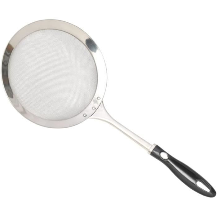 Lot De 3 Passoires Fines En Plastique Blanc - Filtre à Mailles Fines Avec Poignée - Pour Farine, Jus, Thé, Lait