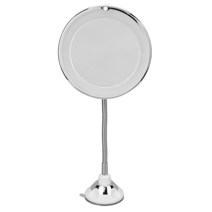 Miroir Homedics grossissant lumineux à ventouse - lampe LED