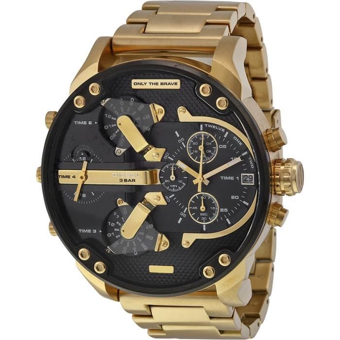 diesel montre bracelet dz7333 - pour homme - quartz - analogique - coloris : or