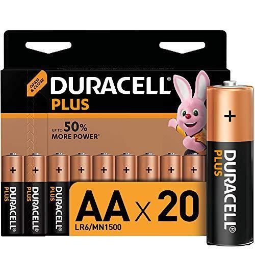 20 piles LR6 AA Duracell Plus Power sous blister