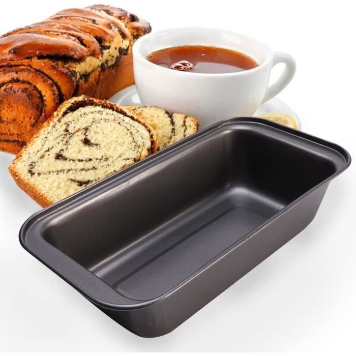 Moule à Cake Antiadhésif Rectangulaire 21 Cm - Anthracite, Accueil Maitre, Idéal Gâteaux Maison
