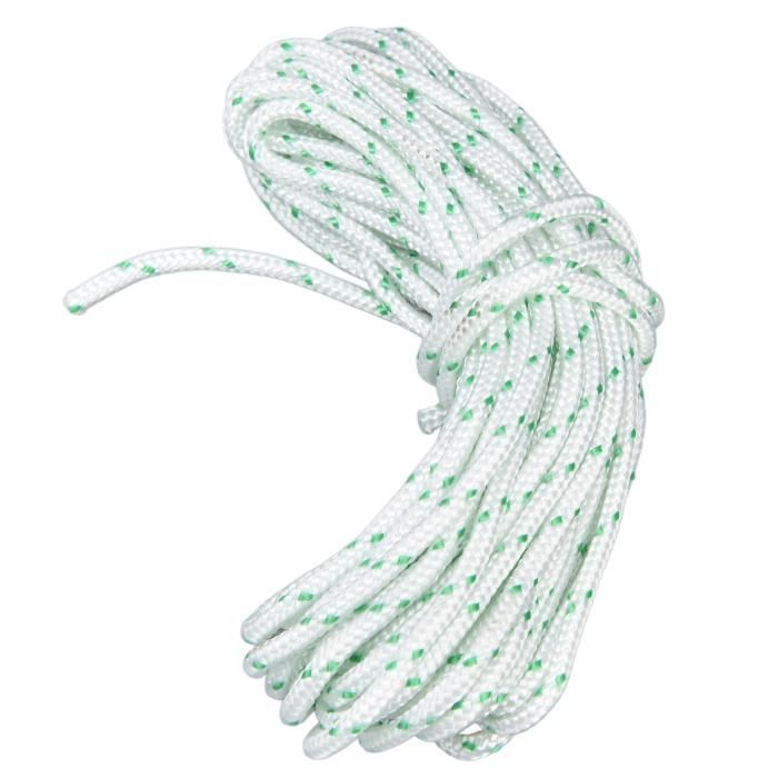 Corde De Démarrage De Lanceur 2,5mm X 30m - Nylon Polyester Pour Tondeuse, Tronçonneuse, Débroussailleuse - Couleur Noir/bleu