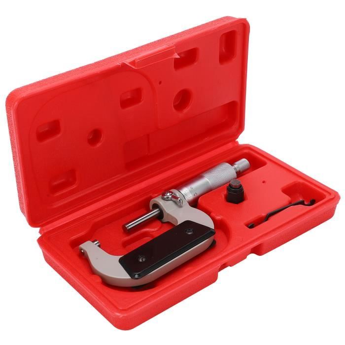 Micromètre Extérieur Hyuduo 25-50 Mm - Précision 0,01 Mm - Acier Au Carbone - Pour Mesures De Précision En Mécanique