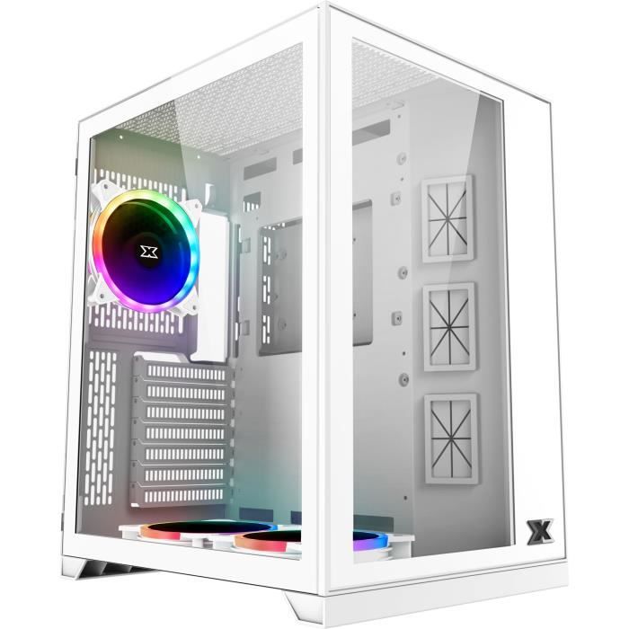 XIGMATEK Aquarius Arctic Mid tower ATX panneau latéral fenêtré verre trempé pas d'alimentation USBAudio - vue 2