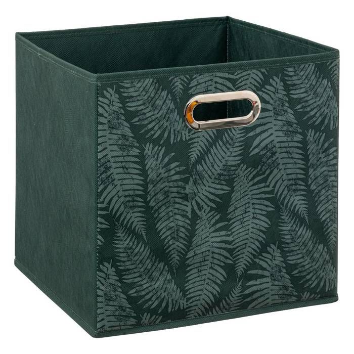 Panier tissu 31x31cm vert avec motifs Mix n Modul - 5five