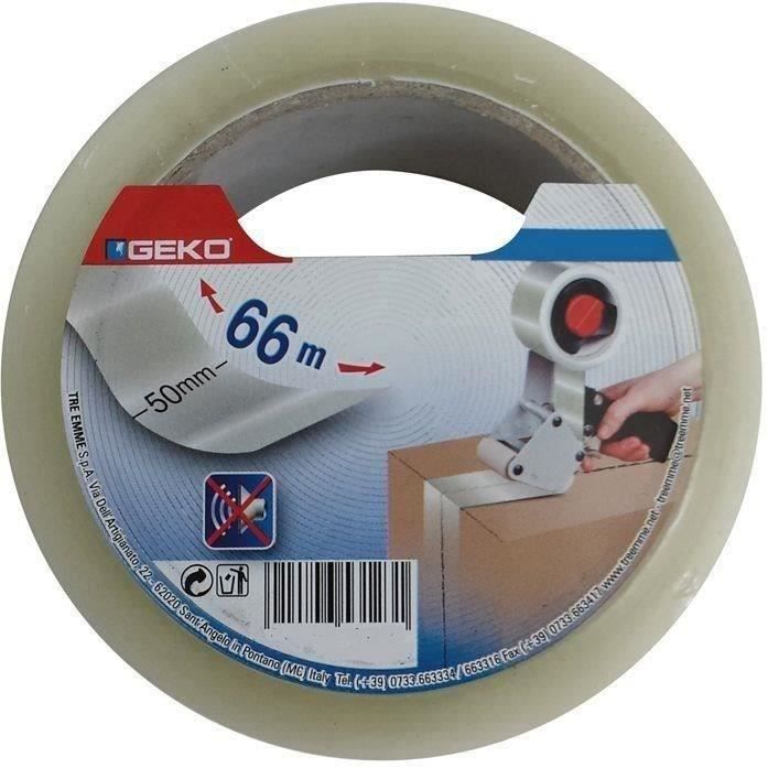 Adhésif emballage PVC - 50 mm x 66 m - havane