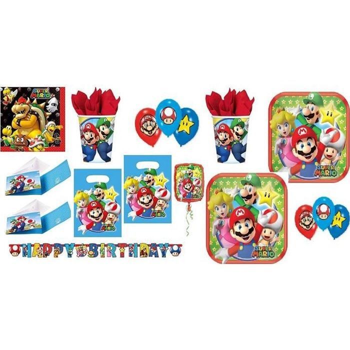 Mgs33 ( cde 14 ) Super Pack Mario pour fête Les Anniversaires des
