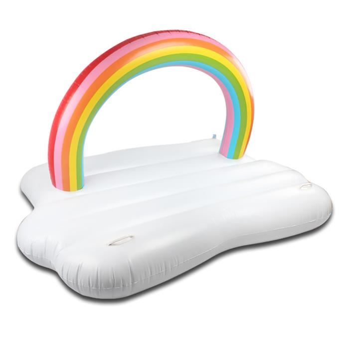 Matelas gonflable Arc en ciel Rainbow, bouée géante en PVC