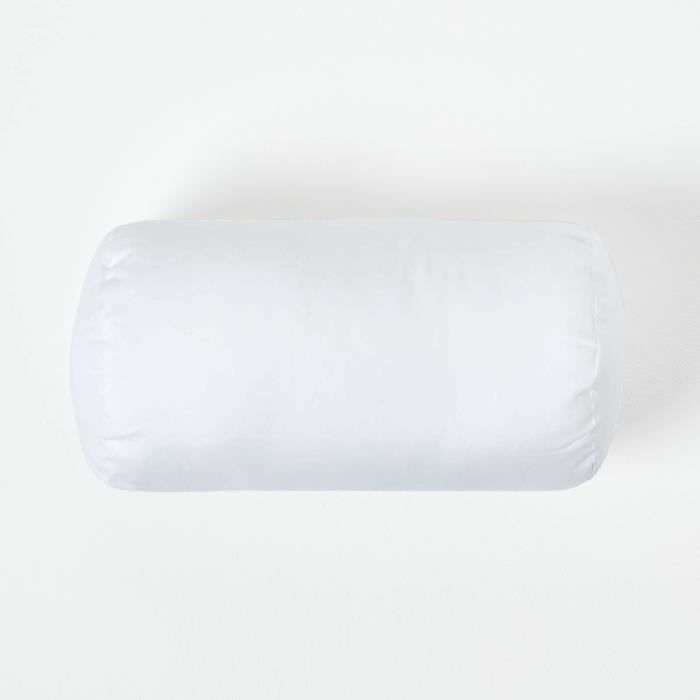 HOMESCAPES  Traversin en Microfibre - 45 x 20 cm - Blanc