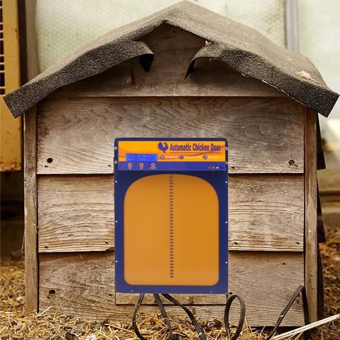 Comparer les prix de Porte Automatique Poulailler à Pile,avec Capteur De Lumière Facile à Installer et à Utiliser D'ouverture Retardée Le Soir et  SC022