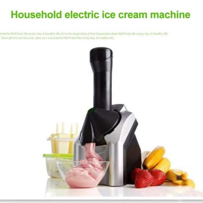 Machine à Crème Glacée aux Fruits - LIONSTEEL - Machine Portative Domestique - Gris