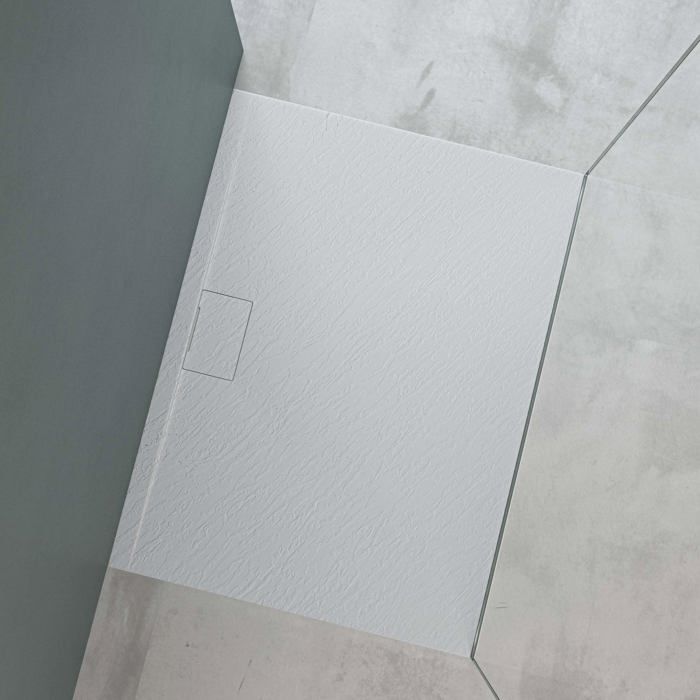 Receveur de douche 70x100 en résine effet pierre gris | KV Store