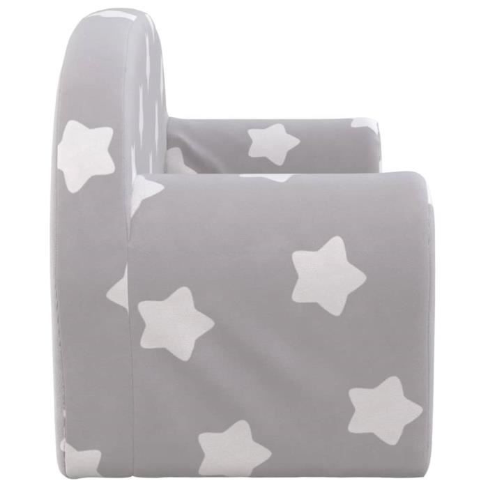 Générique Canapé pour Enfants à 2 Places Gris Clair étoiles Peluche Douce, Meubles,Mobilier pour bébés & Tout-Petits,4104796