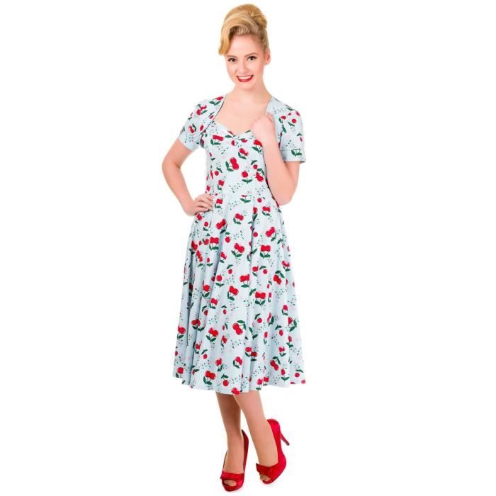 Robe Vintage Cerise Achat Vente Pas Cher