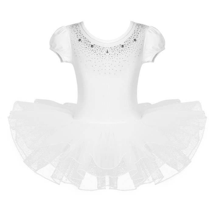 OBEEII Fille Robe de Ballet Camisole Paillettes Tutu Body Justaucorps Enfant Gymnastique Sport Dancewear