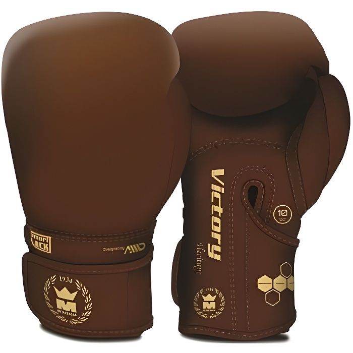 gant de boxe cuir marron