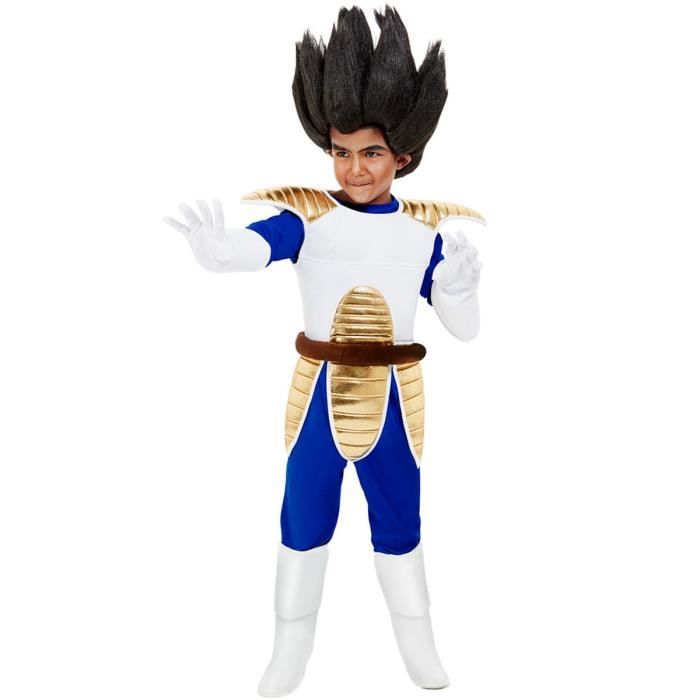 Coffret déguisement Super Saiyan Vegeta Dragon Ball enfant avec perruque Le  Deguisement.com