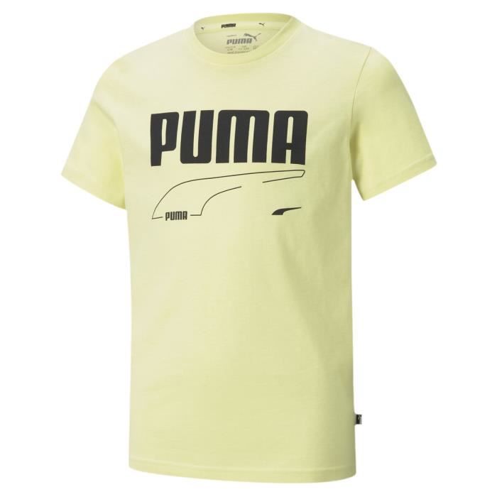 التواء الركبة T-shirt enfant Puma Rebel B - jaune - 10 ans Jaune - Cdiscount ... التواء الركبة