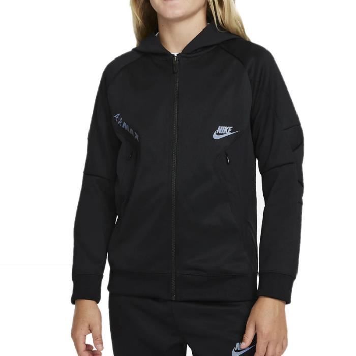 Sweat a capuche NIKE AIR MAX FZ Noir Col capuche Manches longues Noir Cdiscount Pret a Porter