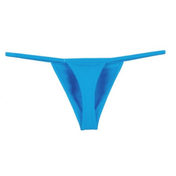 Sous-Vêtement Homme Erotique - String Translucide Soie Glacée - Taille Basse - Style Coquin