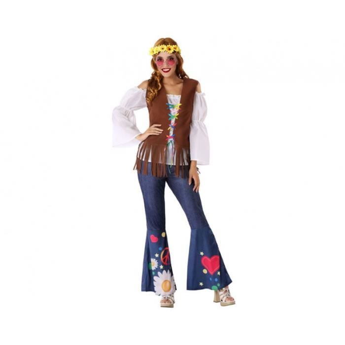 déguisement hippie femme ac-déco xs/s multicolore