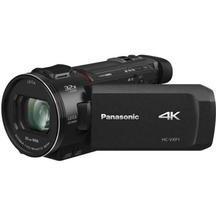 Caméscope 4K Panasonic HC-VXF1 - Zoom optique Leica 24x - Carte Flash Wi-Fi noir