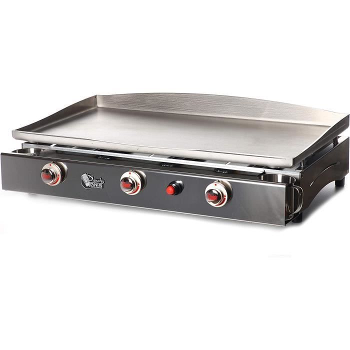 Plancha Tonio LAGOS Caisson époxy / plaque inox 2 feux - Plancha - Rue