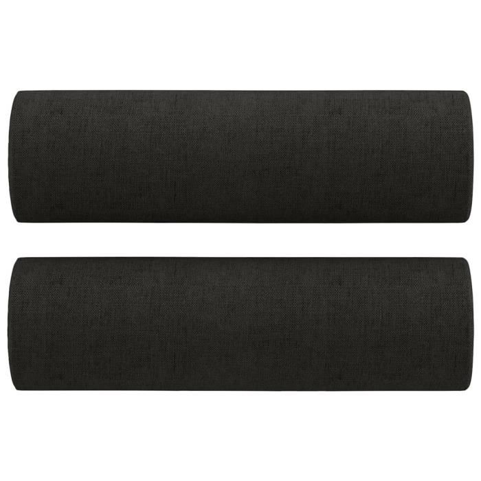 VidaXL Canapé 3 places avec oreillers décoratifs noir 180 cm velours, canapé, canapé de salon, canapé 3 places en velours, 3200896 - Maison