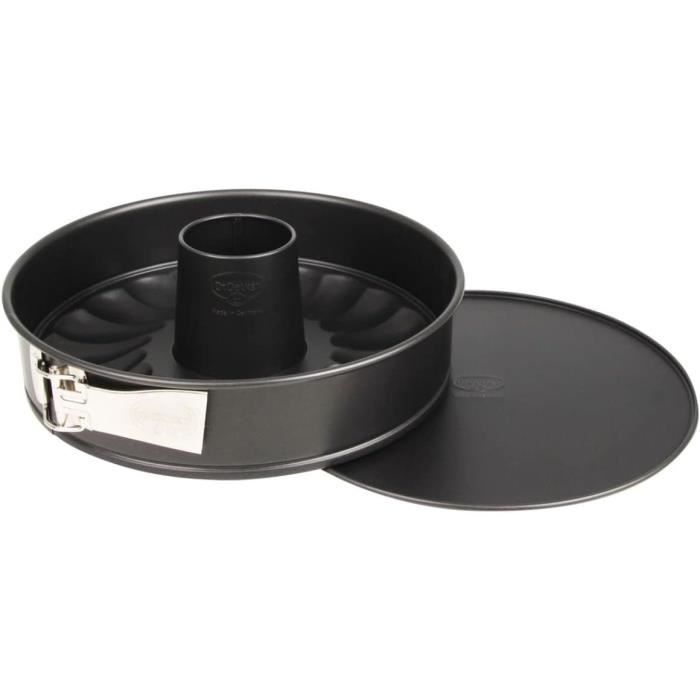 Moule à Savarin Et Manqué 18cm HQILRRA - Antiadhésif, Fond Amovible, Acier Carbone