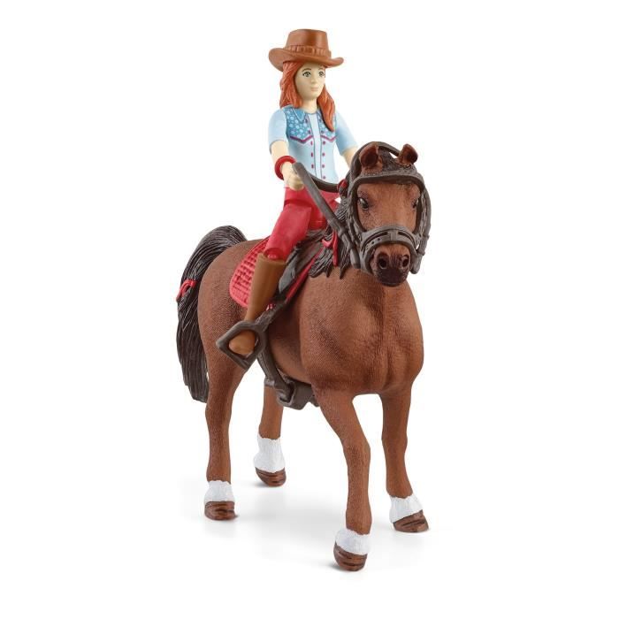 Figurine Cavalière Hannah et Cayenne, dès 5 ans, Schleich 42539 Horse Club - coffret, 15,1 x 7,9 x 1