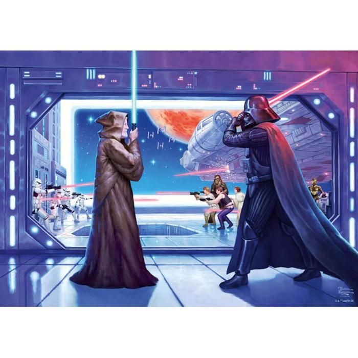 Puzzle 1000 pièces : Star Wars : Thomas Kinkade : La bataille finale dObi Wan Puzzle 1000 pièces : Star Wars : Thomas Kinkade : La bataille finale dObi Wan