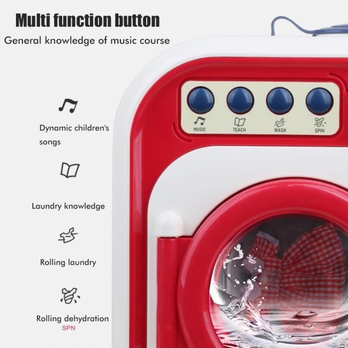 SURENHAP Jouet de machine à laver électrique Mini Machine à laver  électrique jouet enfant Machine à laver jouets jouet Rouge - Cdiscount  Electroménager