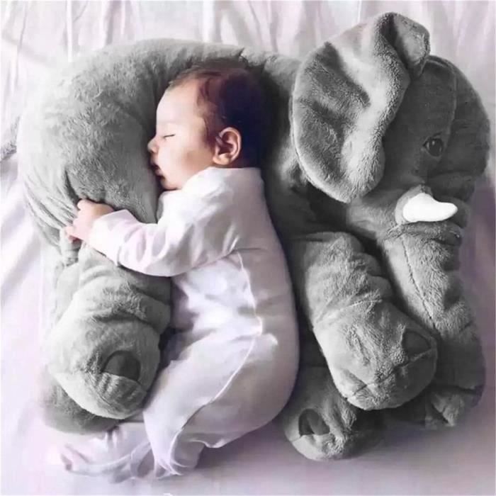 Oreiller en peluche éléphant pour bébé - SODIAL - Breeze-33x40cm - Gris - Enfant - Mixte - 0 mois - Naissance