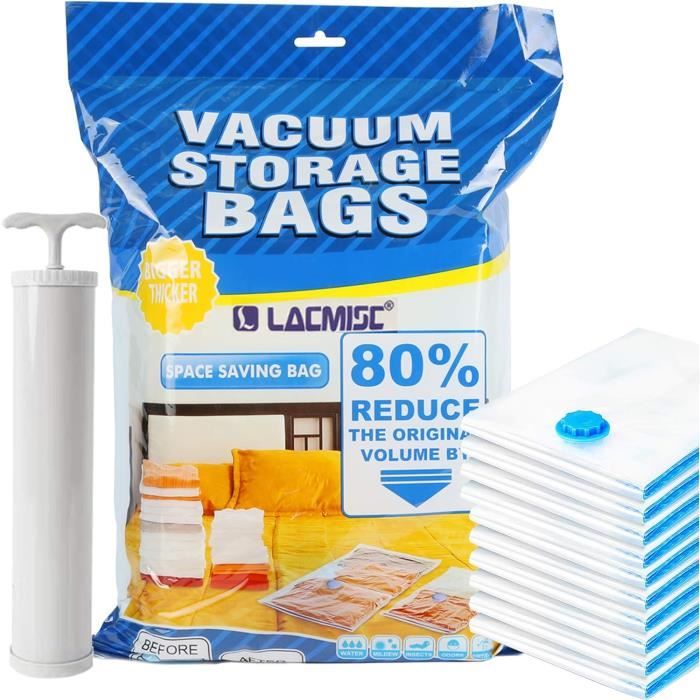 Sac Sous Vide Vêtements Vacbird Lot De 9 Avec Pompe Électrique Sans Fil - Rangement Voyage