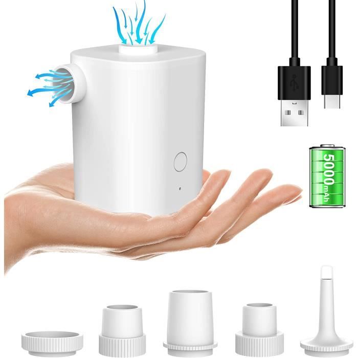 Pompe électrique Portable 4000Pa – Rechargeable, 3000mAh, Avec Lampe LED, Pour Matelas Gonflable, Jouets Piscine