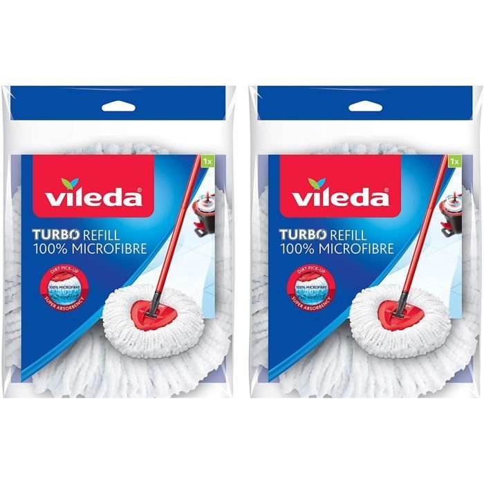 Vileda Tête de Balai à serpillère, en Microfibre, Microfibre, Blanc, Twin Pack52 Cdiscount Maison